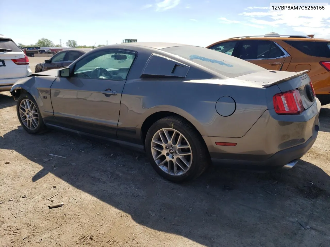 2012 Ford Mustang VIN: 1ZVBP8AM7C5266155 Lot: 72003453