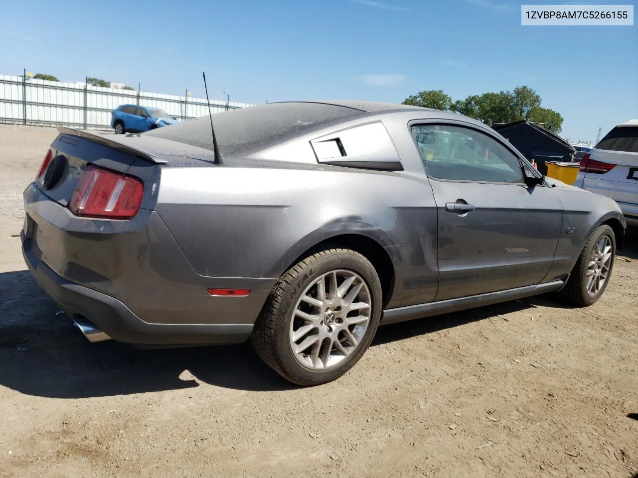 2012 Ford Mustang VIN: 1ZVBP8AM7C5266155 Lot: 72003453