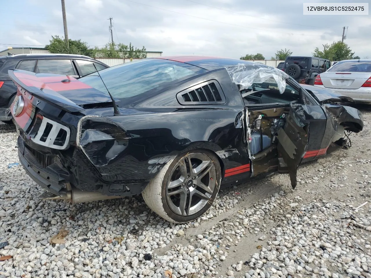 2012 Ford Mustang Shelby Gt500 VIN: 1ZVBP8JS1C5252475 Lot: 72585914