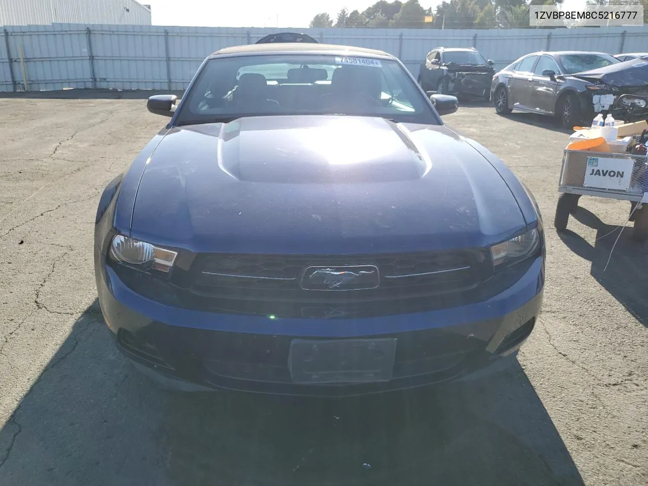 2012 Ford Mustang VIN: 1ZVBP8EM8C5216777 Lot: 74581404