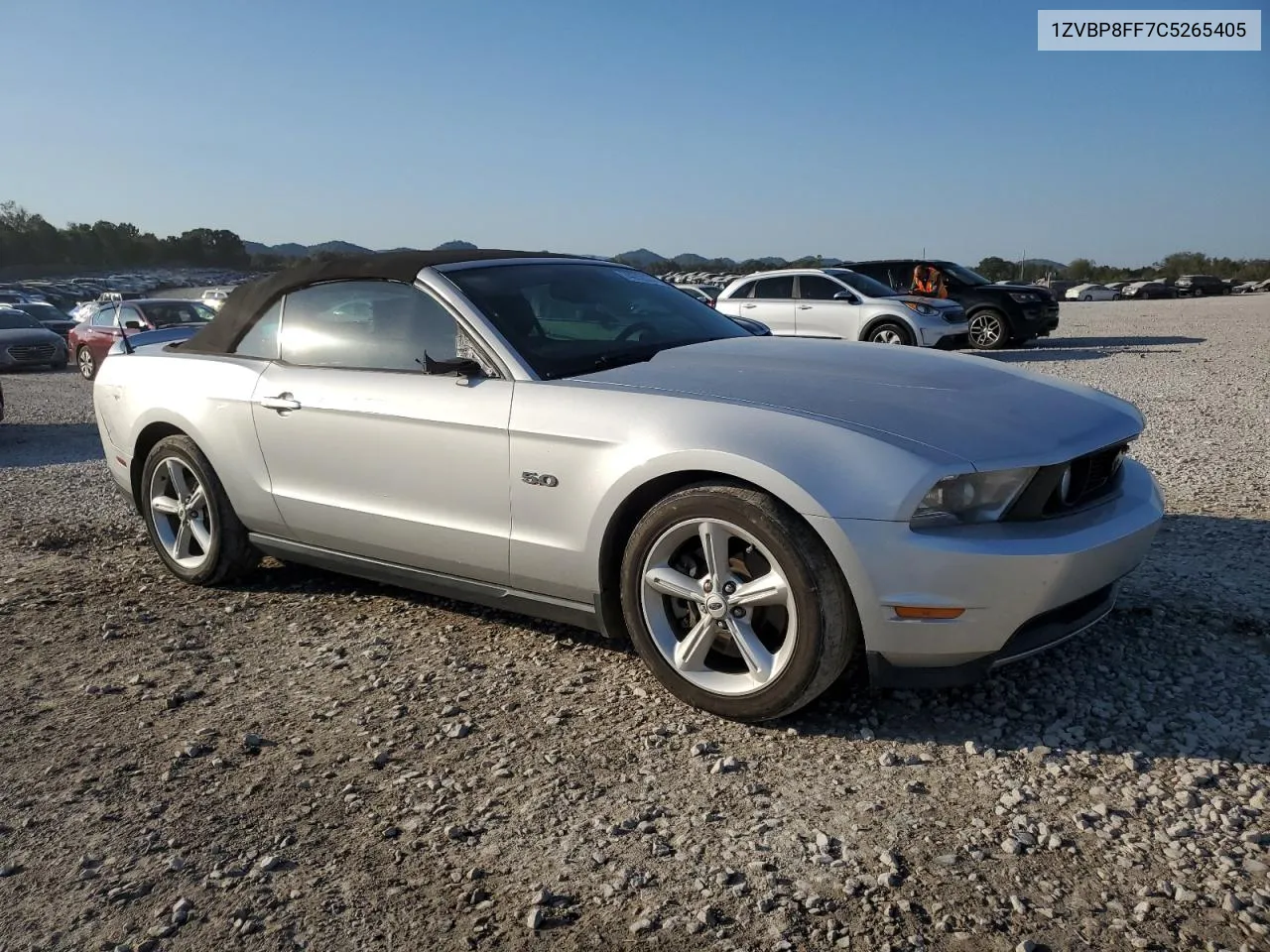 2012 Ford Mustang Gt VIN: 1ZVBP8FF7C5265405 Lot: 74672574