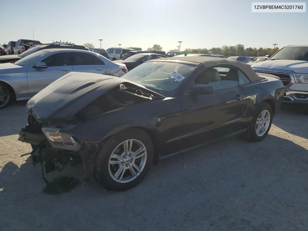 2012 Ford Mustang VIN: 1ZVBP8EM4C5201760 Lot: 75244184