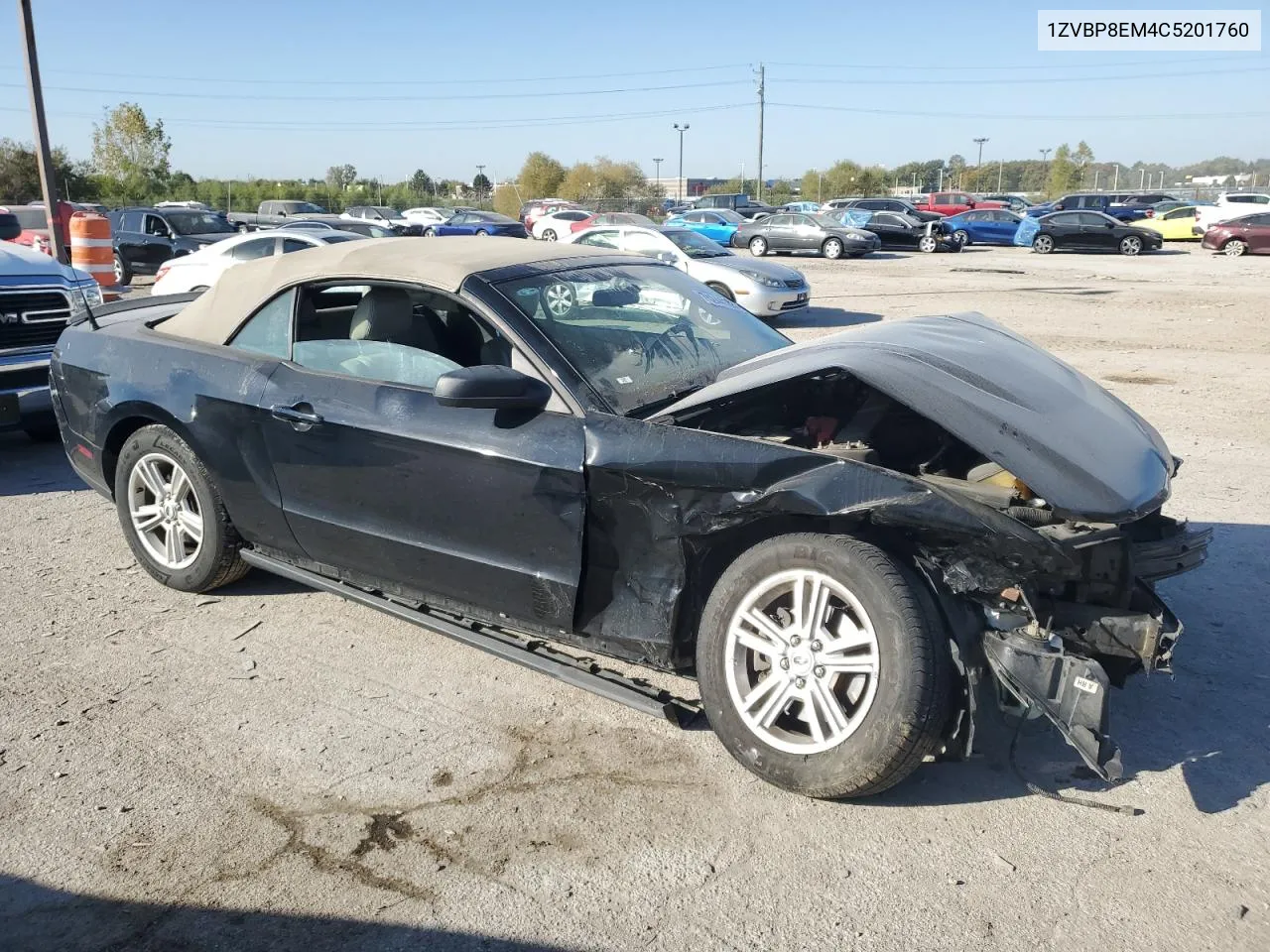 2012 Ford Mustang VIN: 1ZVBP8EM4C5201760 Lot: 75244184