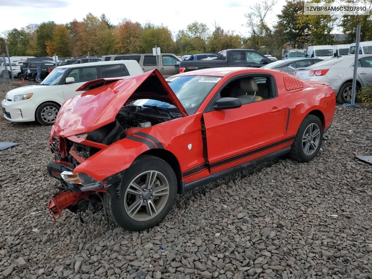 2012 Ford Mustang VIN: 1ZVBP8AM6C5207890 Lot: 75880804