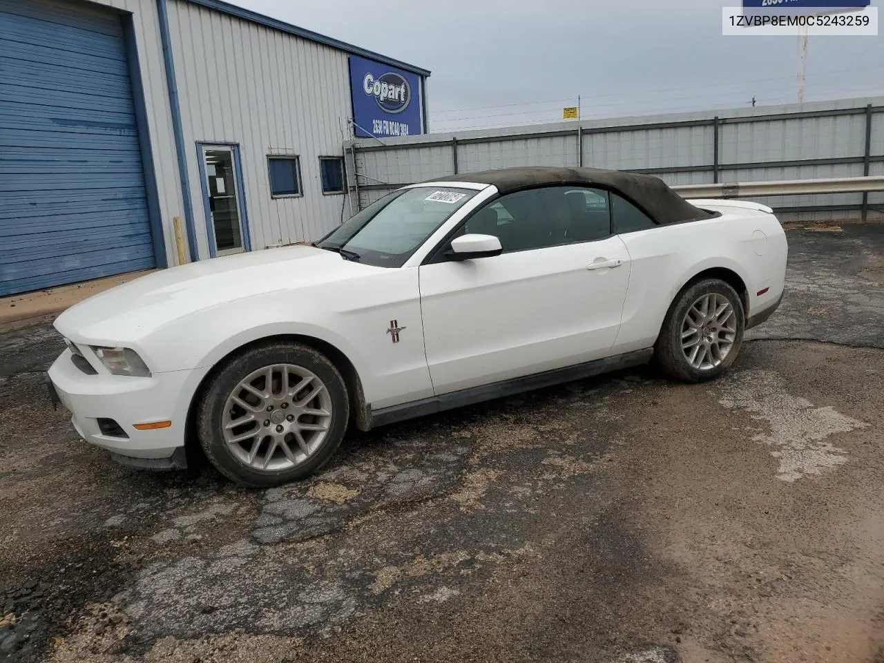 2012 Ford Mustang VIN: 1ZVBP8EM0C5243259 Lot: 77213164