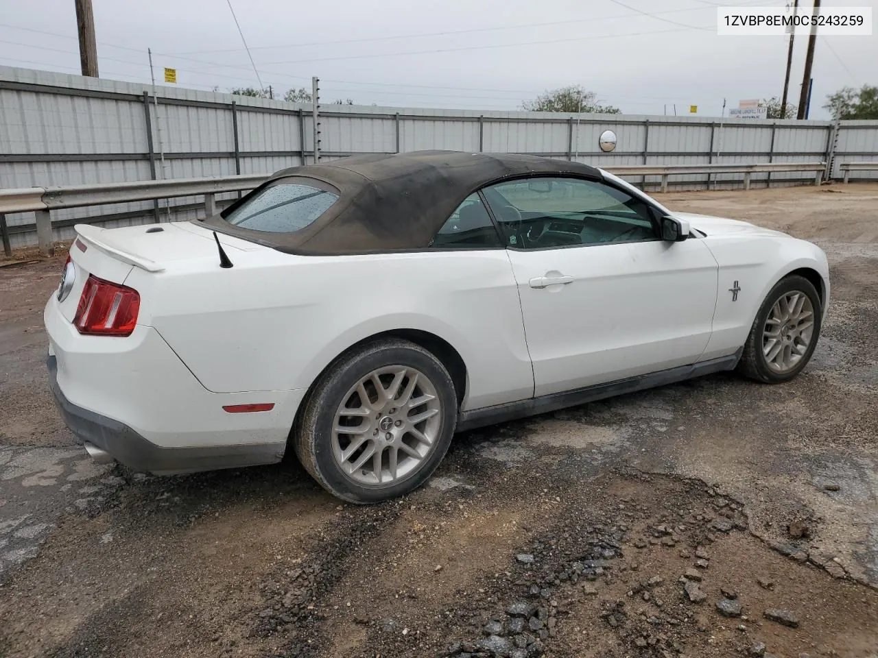 2012 Ford Mustang VIN: 1ZVBP8EM0C5243259 Lot: 77213164