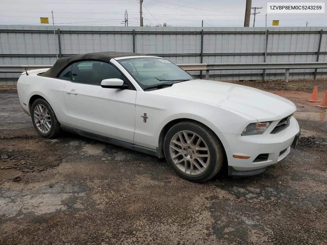 2012 Ford Mustang VIN: 1ZVBP8EM0C5243259 Lot: 77213164