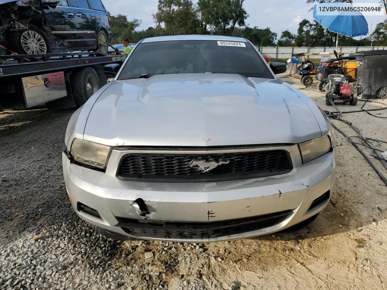 2012 Ford Mustang VIN: 1ZVBP8AM6C5206948 Lot: 80545824