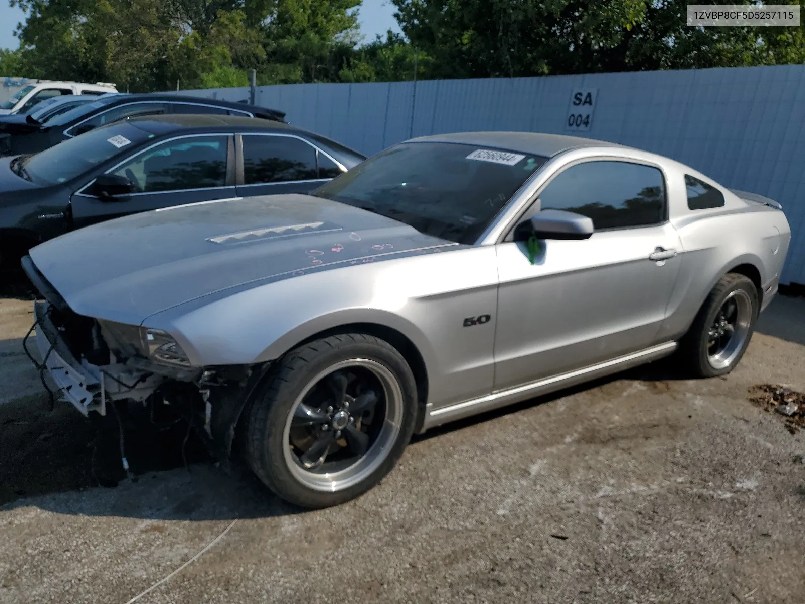 2013 Ford Mustang Gt VIN: 1ZVBP8CF5D5257115 Lot: 62560944