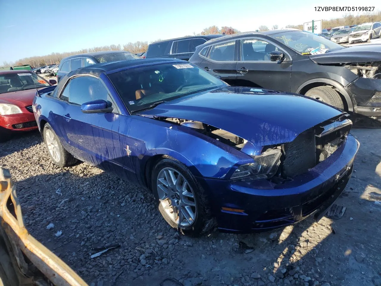 2013 Ford Mustang VIN: 1ZVBP8EM7D5199827 Lot: 79877374