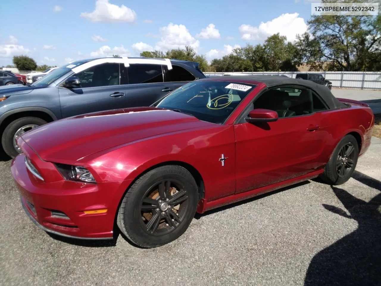 2014 Ford Mustang VIN: 1ZVBP8EM8E5292342 Lot: 76692224