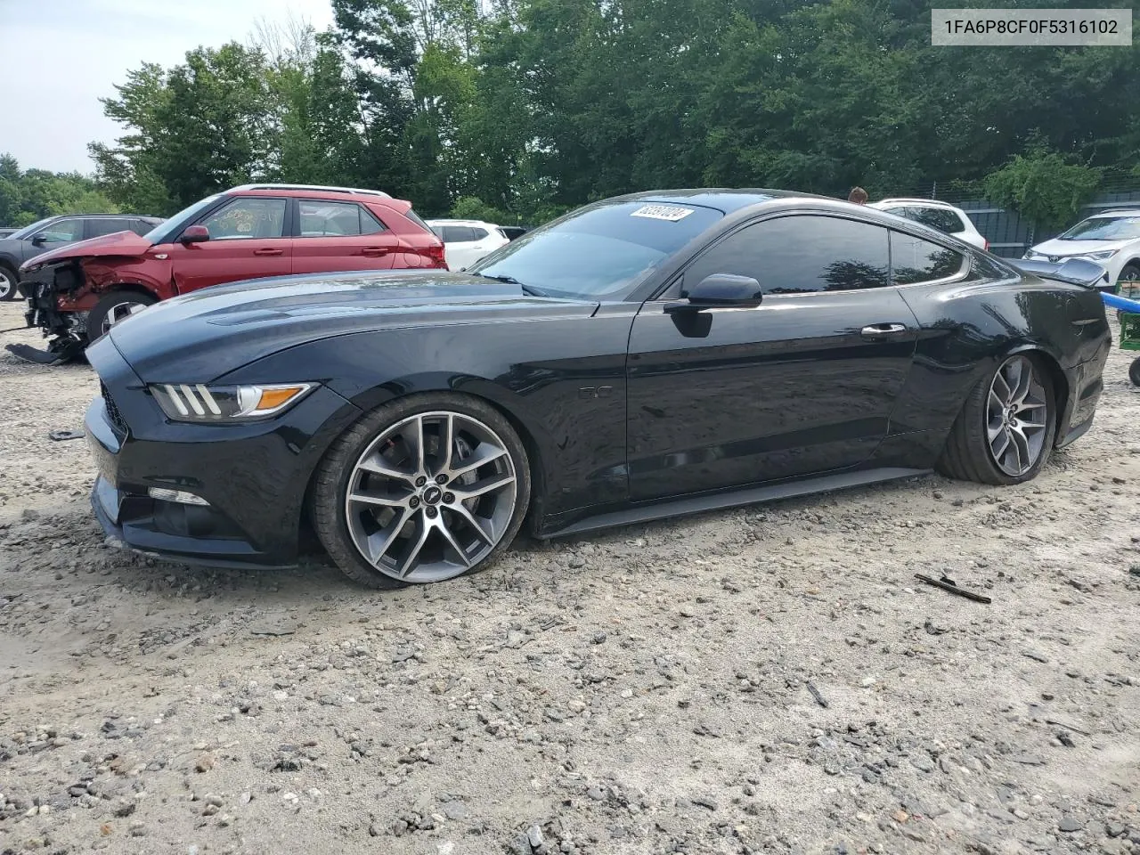 2015 Ford Mustang Gt VIN: 1FA6P8CF0F5316102 Lot: 62397024