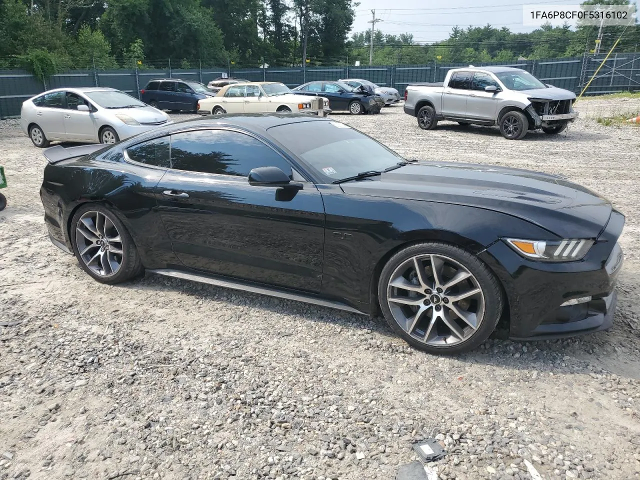 2015 Ford Mustang Gt VIN: 1FA6P8CF0F5316102 Lot: 62397024