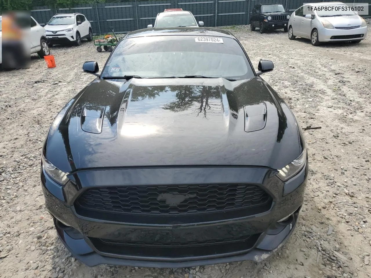 2015 Ford Mustang Gt VIN: 1FA6P8CF0F5316102 Lot: 62397024