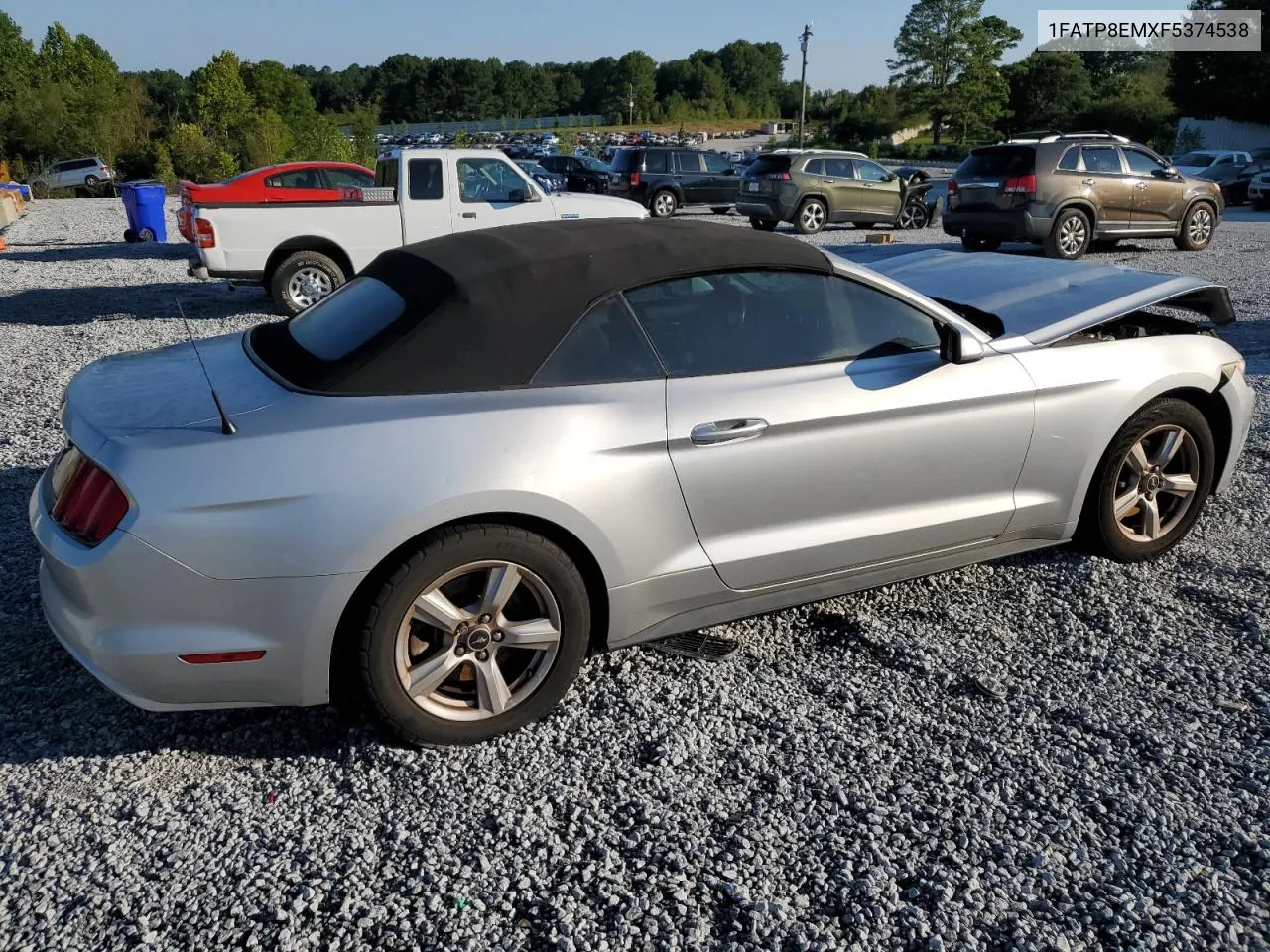 2015 Ford Mustang VIN: 1FATP8EMXF5374538 Lot: 66915164