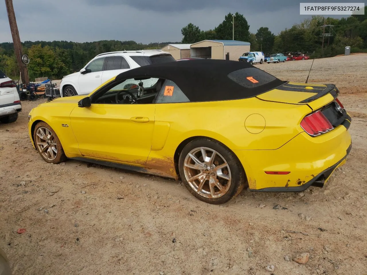 2015 Ford Mustang Gt VIN: 1FATP8FF9F5327274 Lot: 72201274