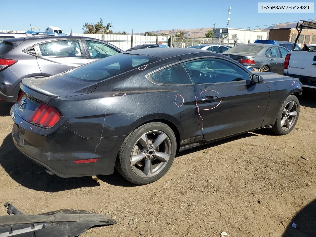 2015 Ford Mustang VIN: 1FA6P8AM7F5429840 Lot: 73288694