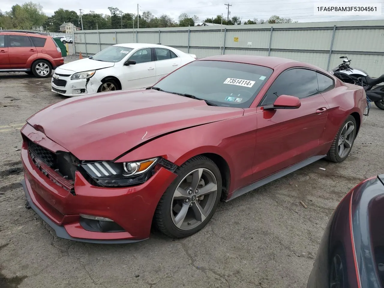 2015 Ford Mustang VIN: 1FA6P8AM3F5304561 Lot: 73514114