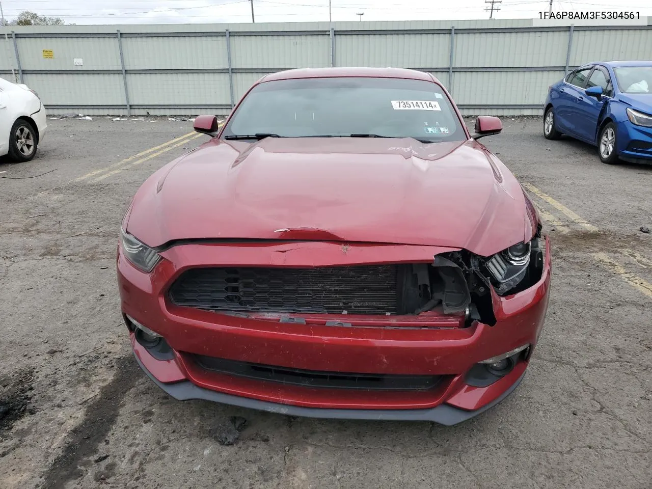 2015 Ford Mustang VIN: 1FA6P8AM3F5304561 Lot: 73514114