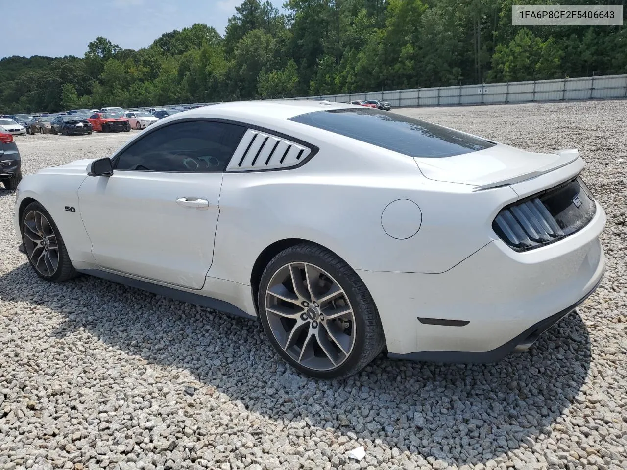 2015 Ford Mustang Gt VIN: 1FA6P8CF2F5406643 Lot: 73703284