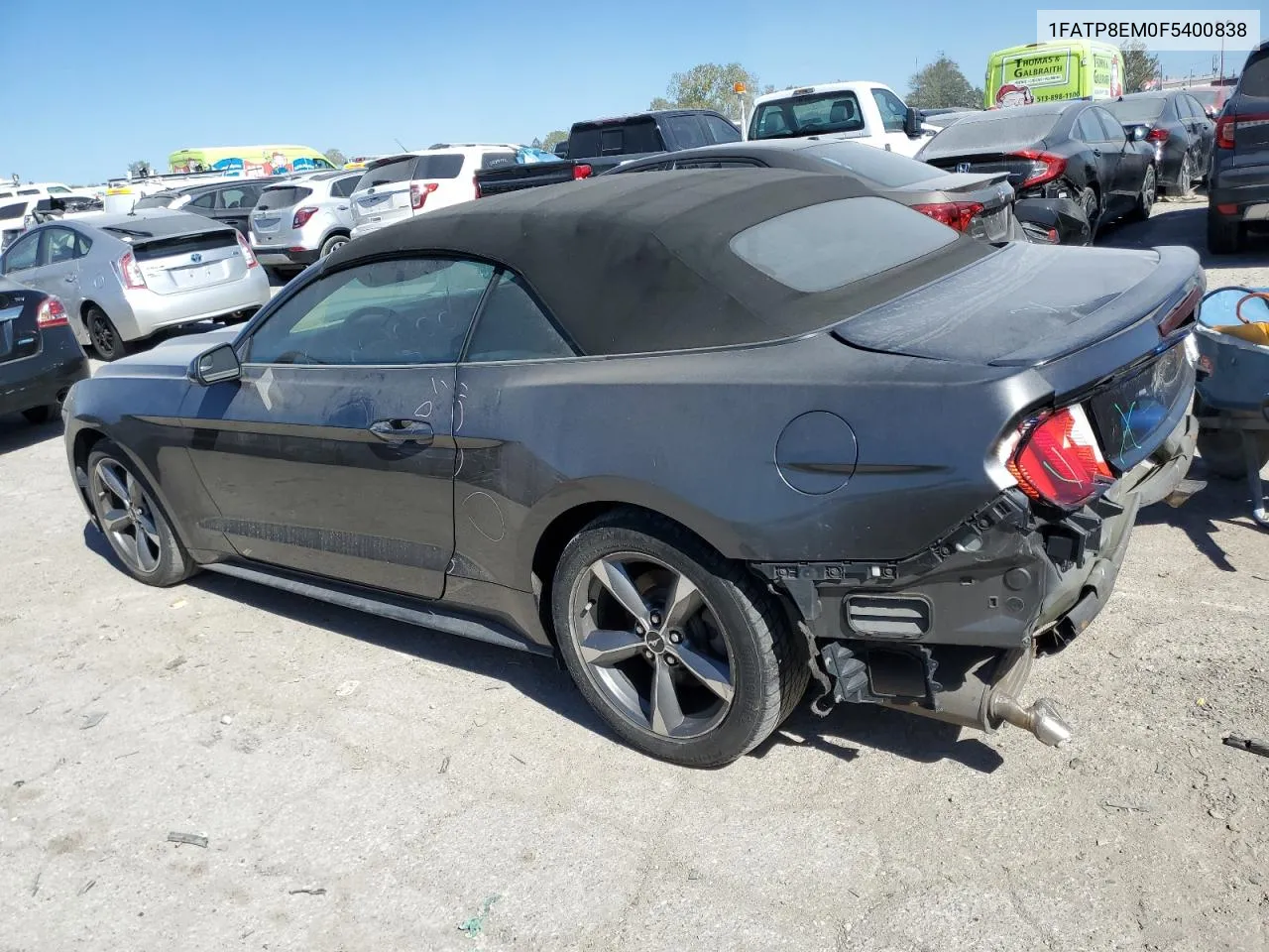 2015 Ford Mustang VIN: 1FATP8EM0F5400838 Lot: 74034234