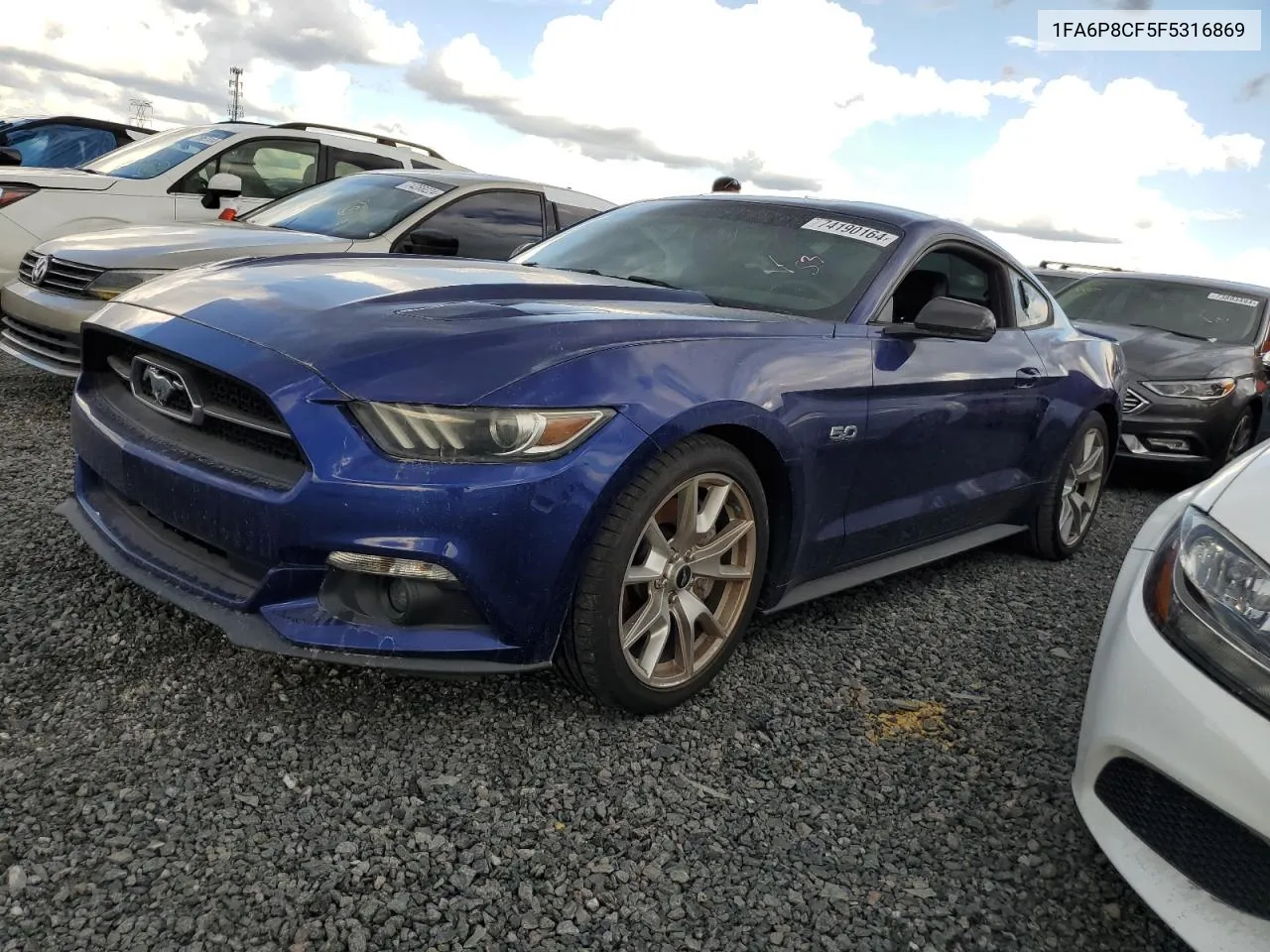 2015 Ford Mustang Gt VIN: 1FA6P8CF5F5316869 Lot: 74190164