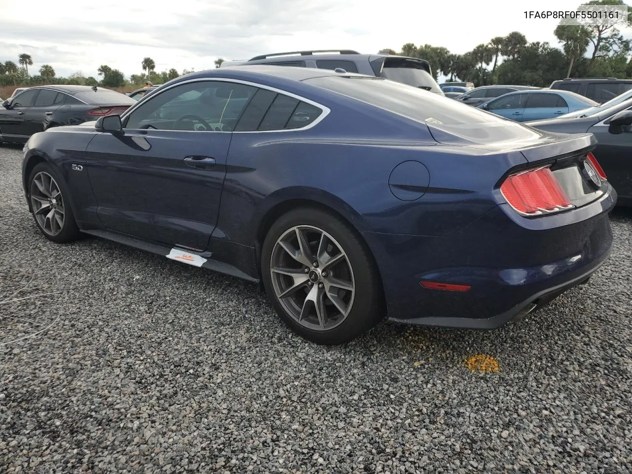 2015 Ford Mustang 50Th Anniversary VIN: 1FA6P8RF0F5501161 Lot: 74342654