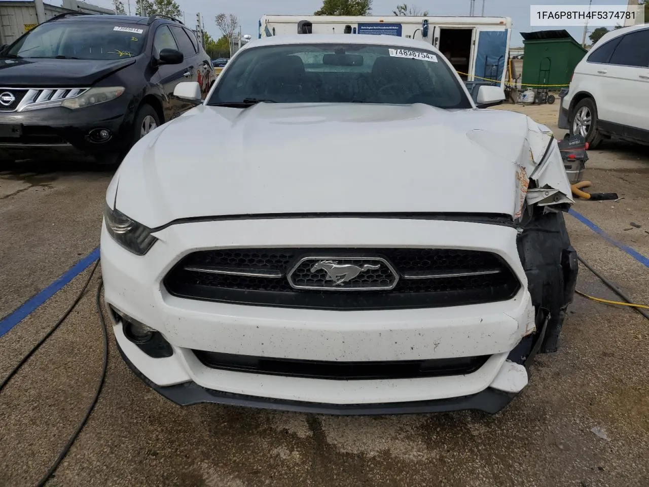 2015 Ford Mustang VIN: 1FA6P8TH4F5374781 Lot: 74898754