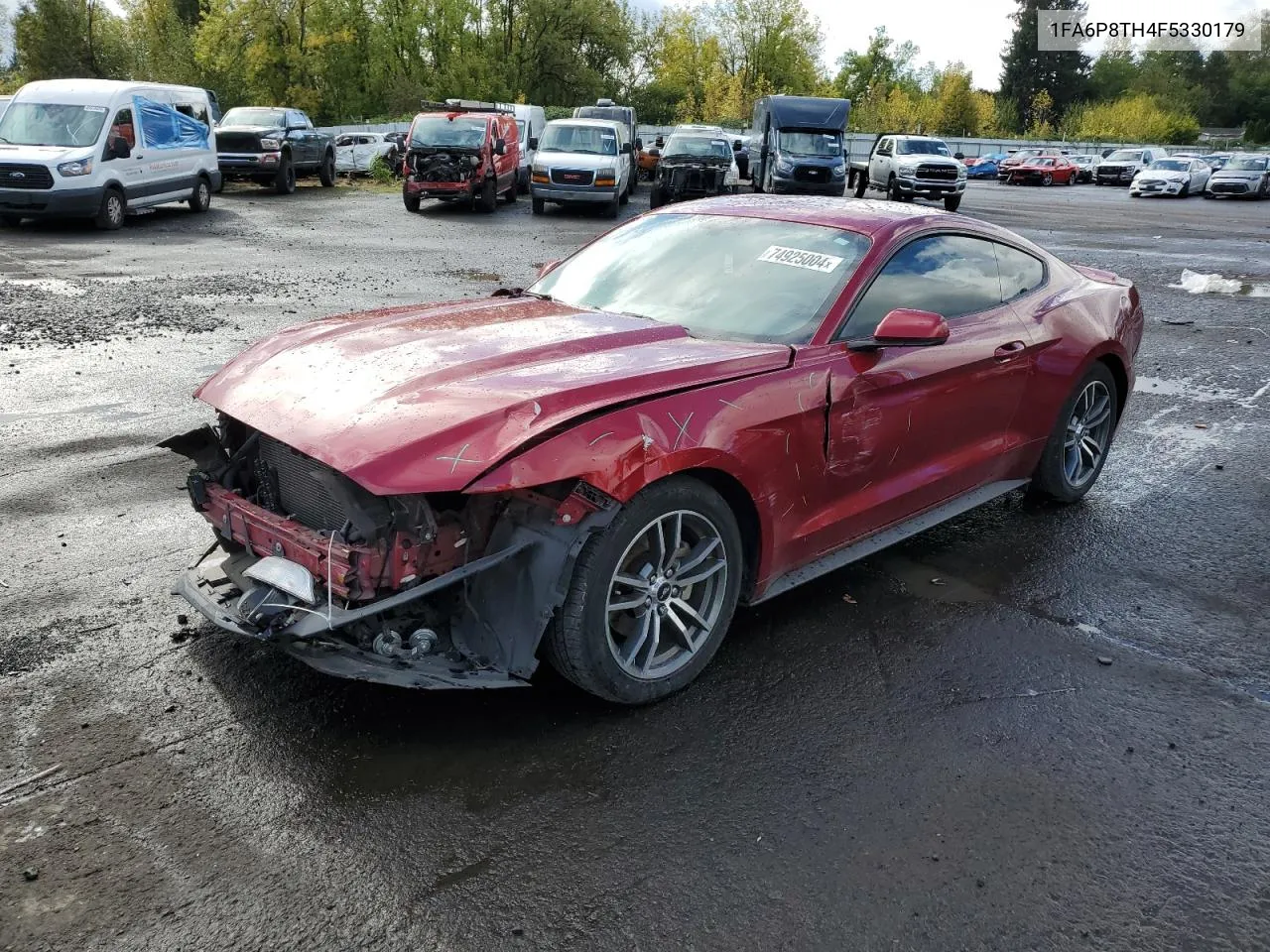 2015 Ford Mustang VIN: 1FA6P8TH4F5330179 Lot: 74925004