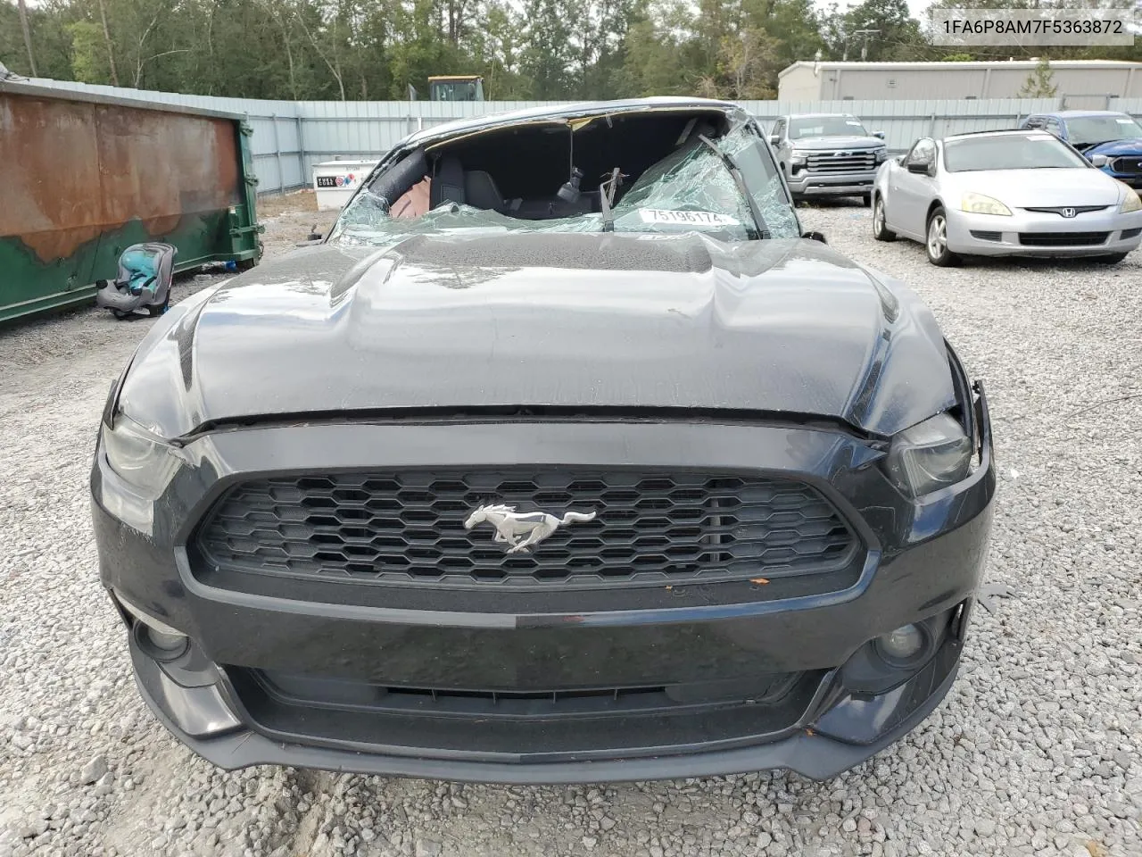 2015 Ford Mustang VIN: 1FA6P8AM7F5363872 Lot: 75196174