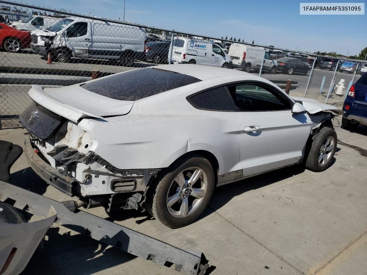 2015 Ford Mustang VIN: 1FA6P8AM4F5351095 Lot: 76921704