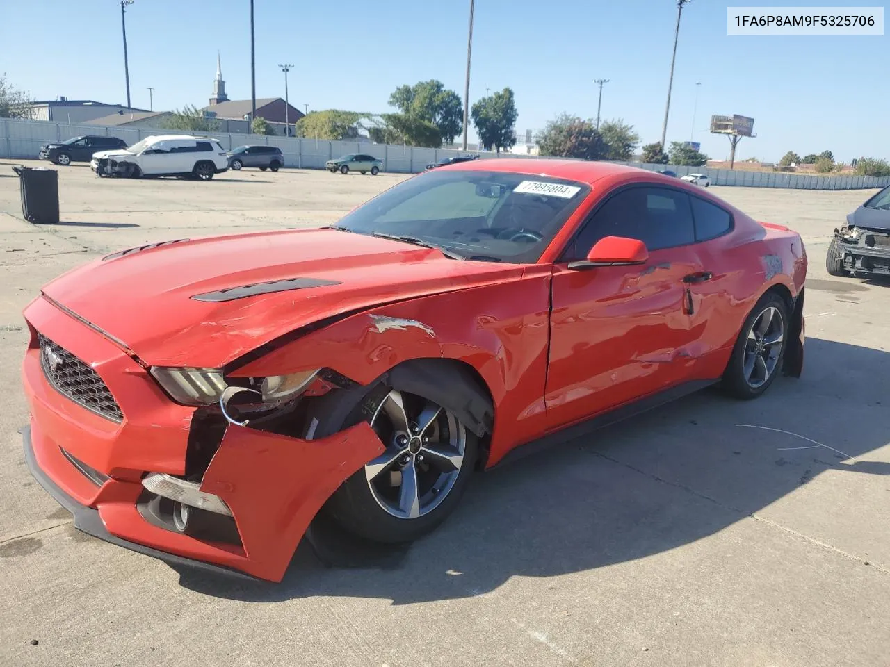 2015 Ford Mustang VIN: 1FA6P8AM9F5325706 Lot: 77995804