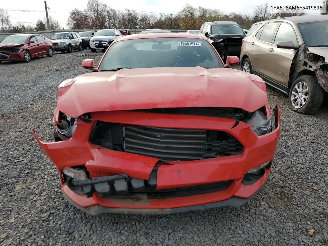 2015 Ford Mustang VIN: 1FA6P8AM6F5419896 Lot: 79081674