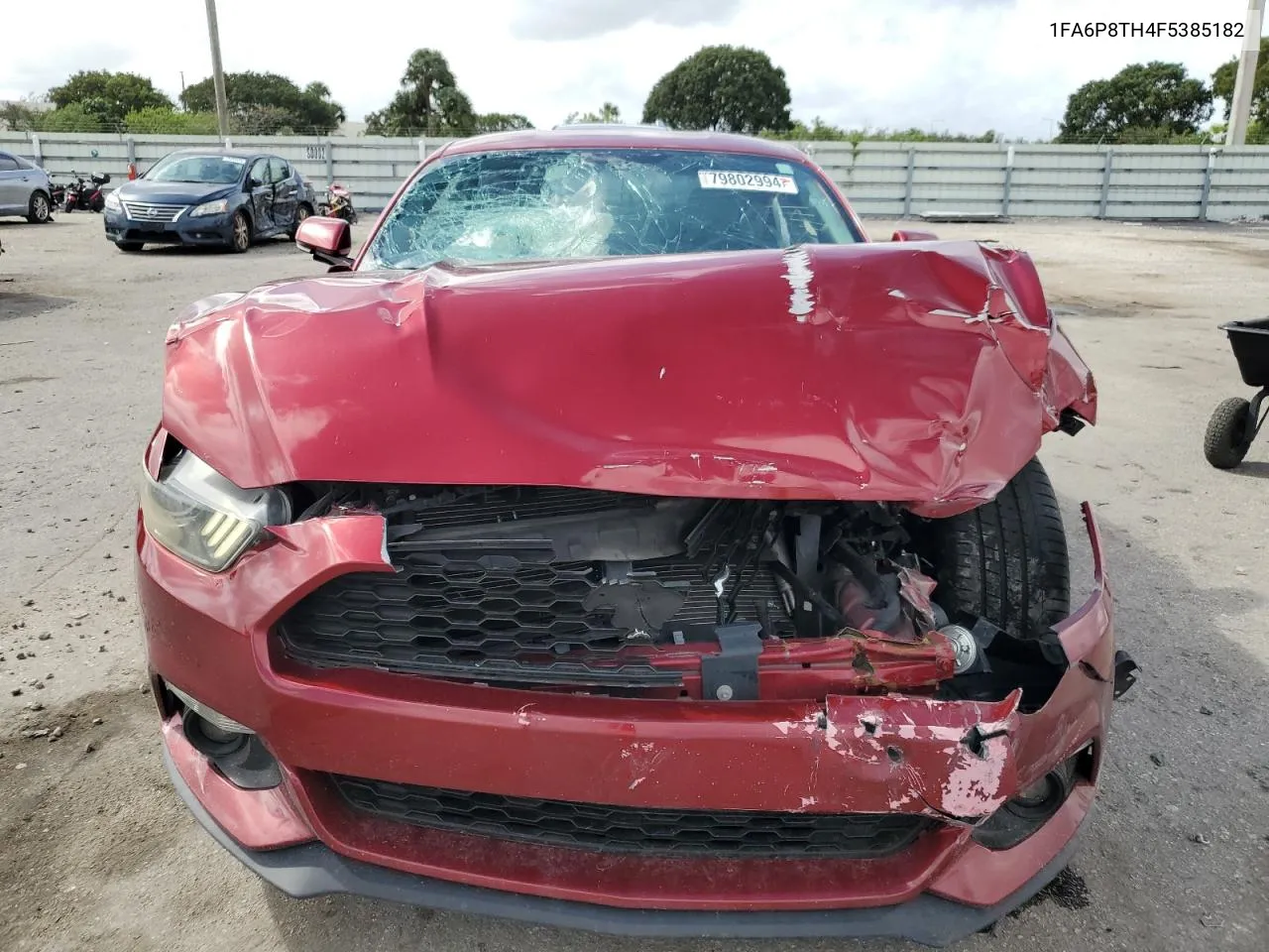 2015 Ford Mustang VIN: 1FA6P8TH4F5385182 Lot: 79802994