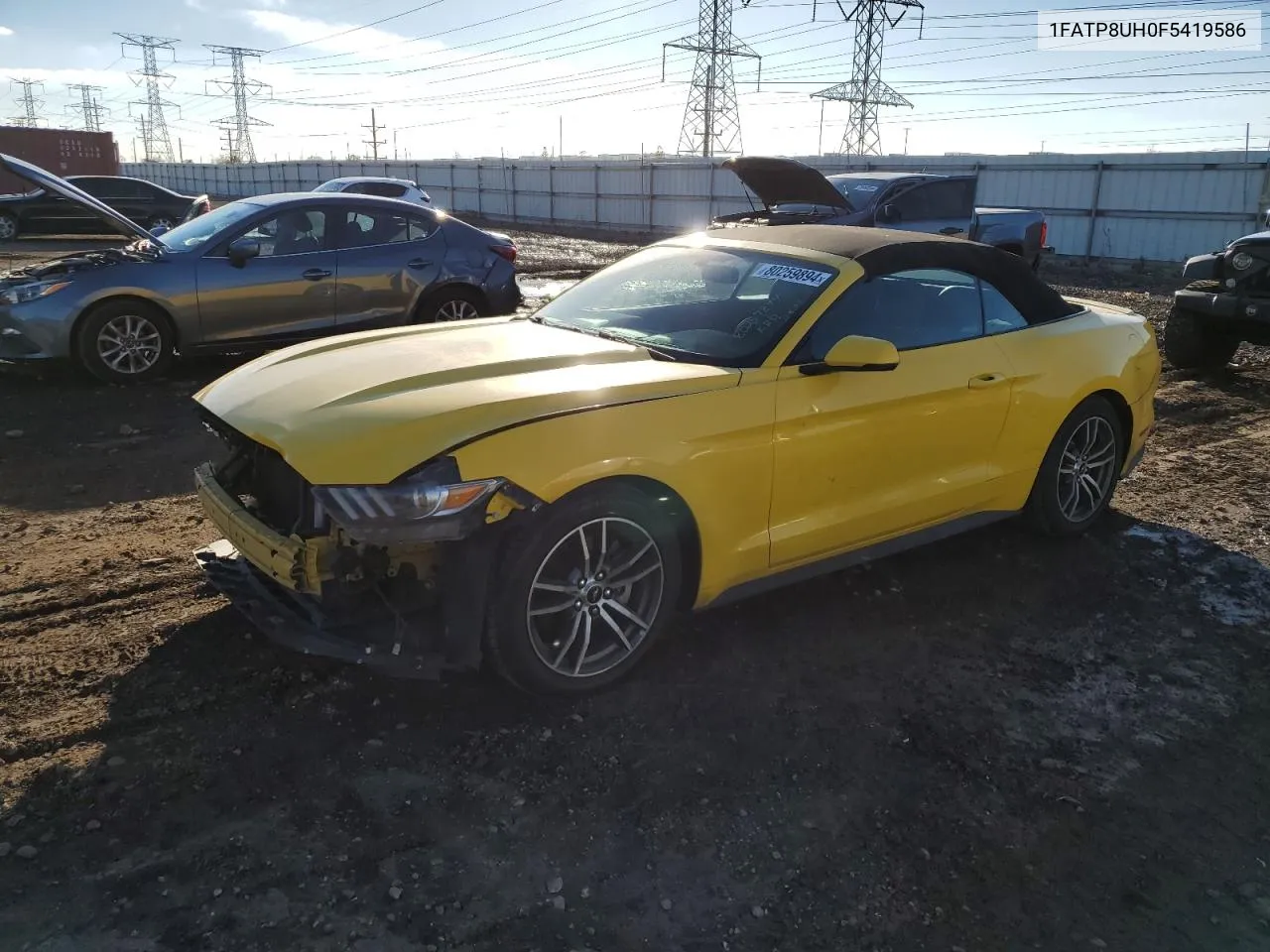 2015 Ford Mustang VIN: 1FATP8UH0F5419586 Lot: 80259894