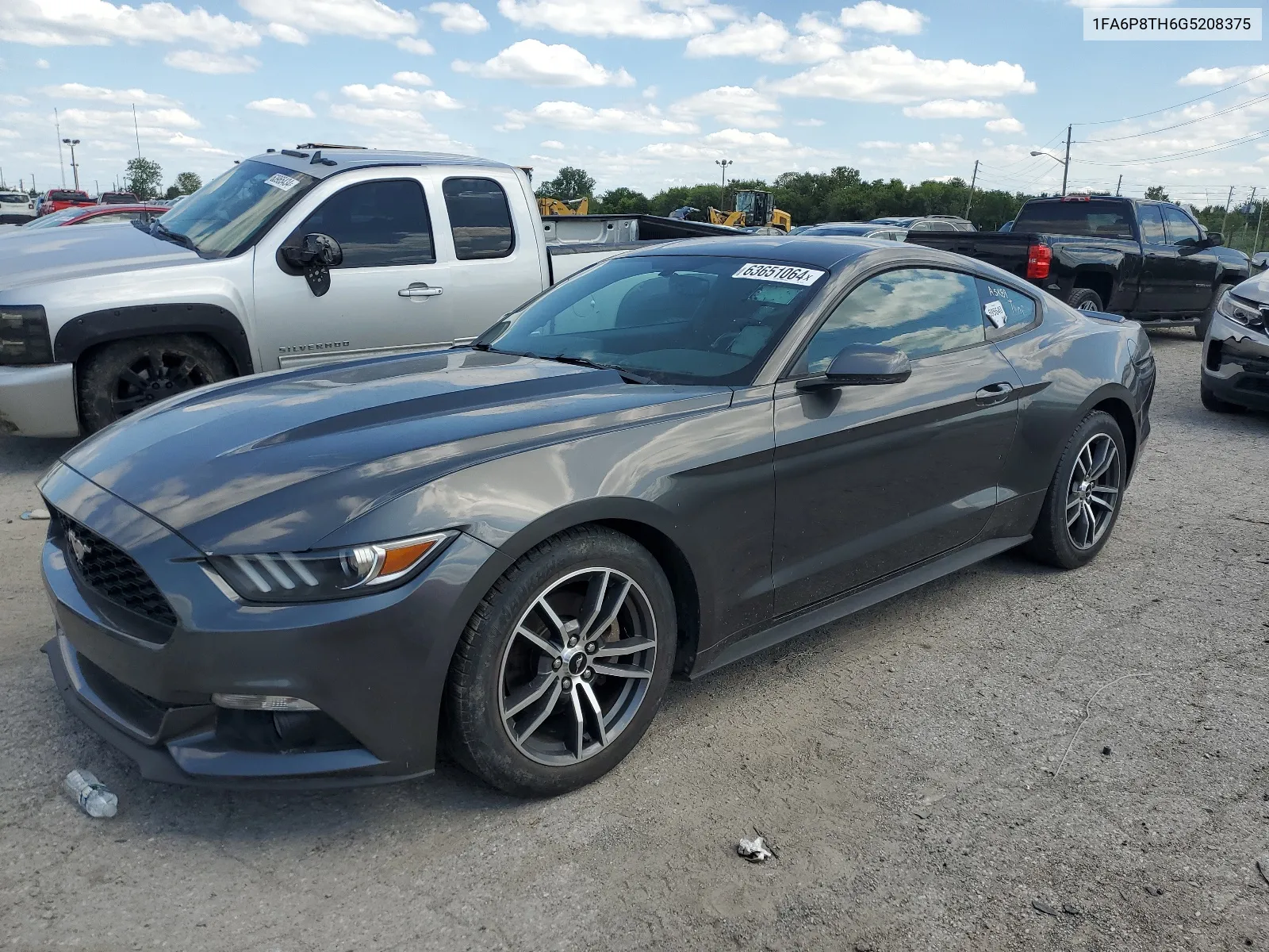 2016 Ford Mustang VIN: 1FA6P8TH6G5208375 Lot: 63651064