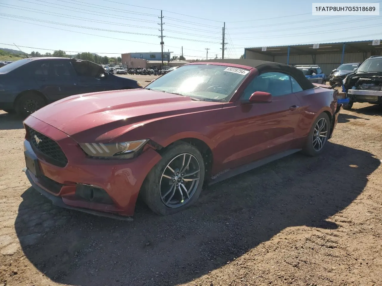 2016 Ford Mustang VIN: 1FATP8UH7G5318689 Lot: 69228754