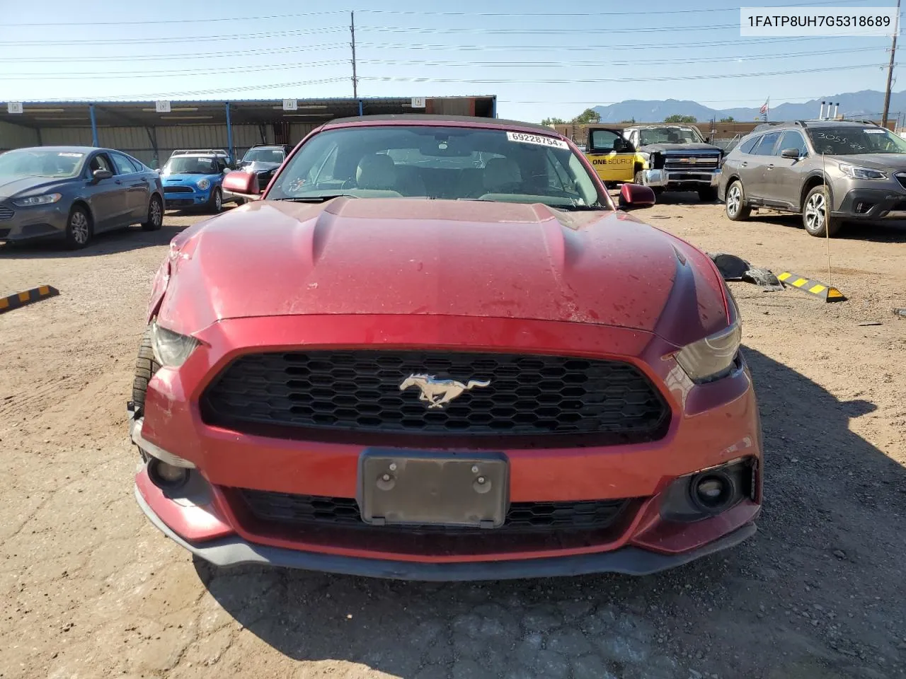 2016 Ford Mustang VIN: 1FATP8UH7G5318689 Lot: 69228754