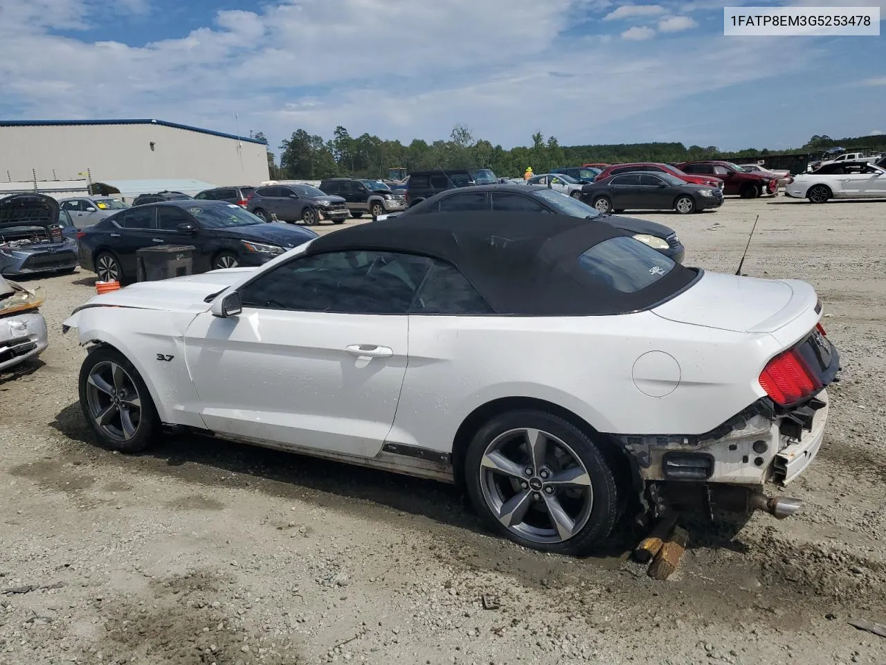 2016 Ford Mustang VIN: 1FATP8EM3G5253478 Lot: 70413454