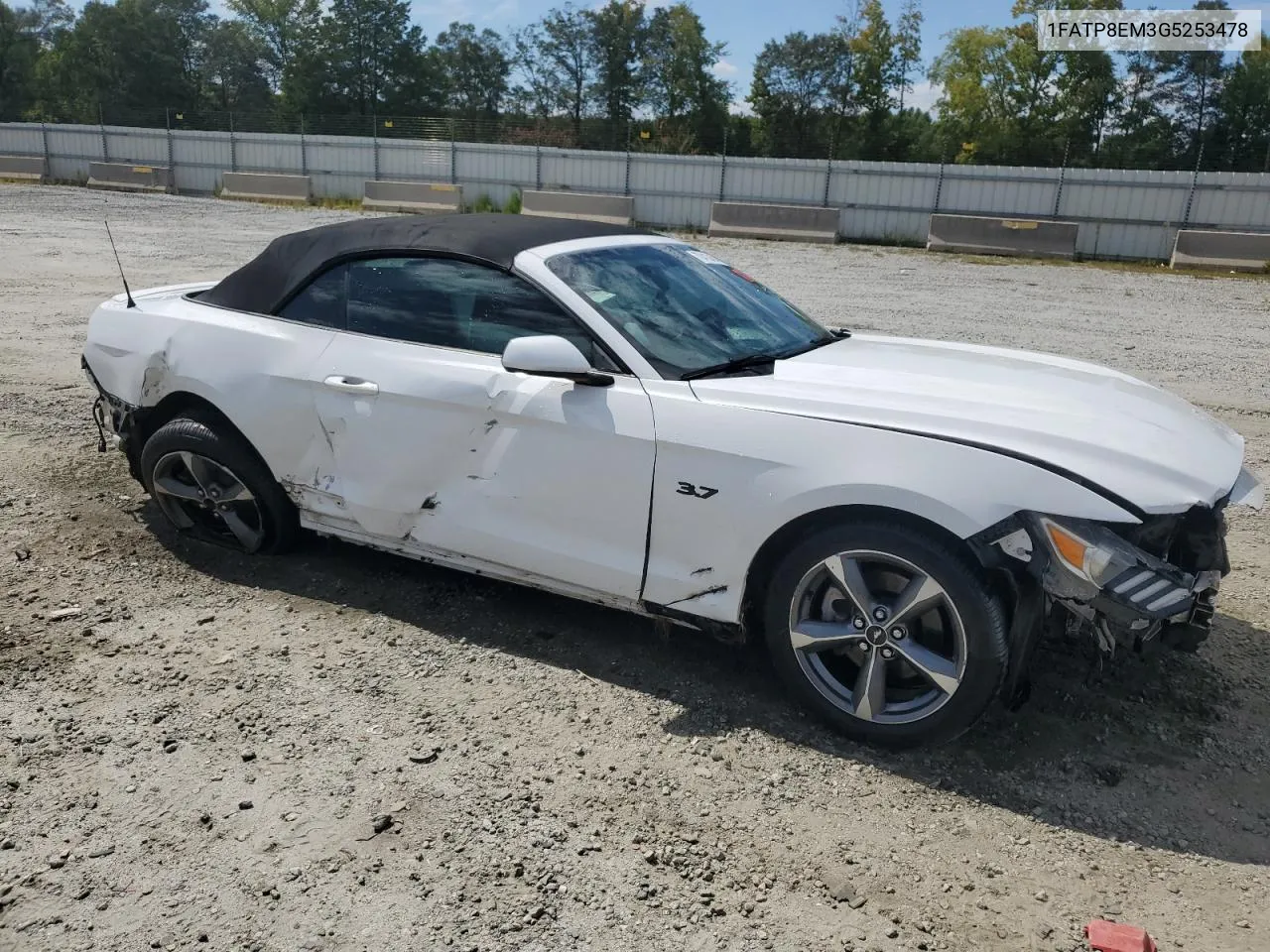 2016 Ford Mustang VIN: 1FATP8EM3G5253478 Lot: 70413454