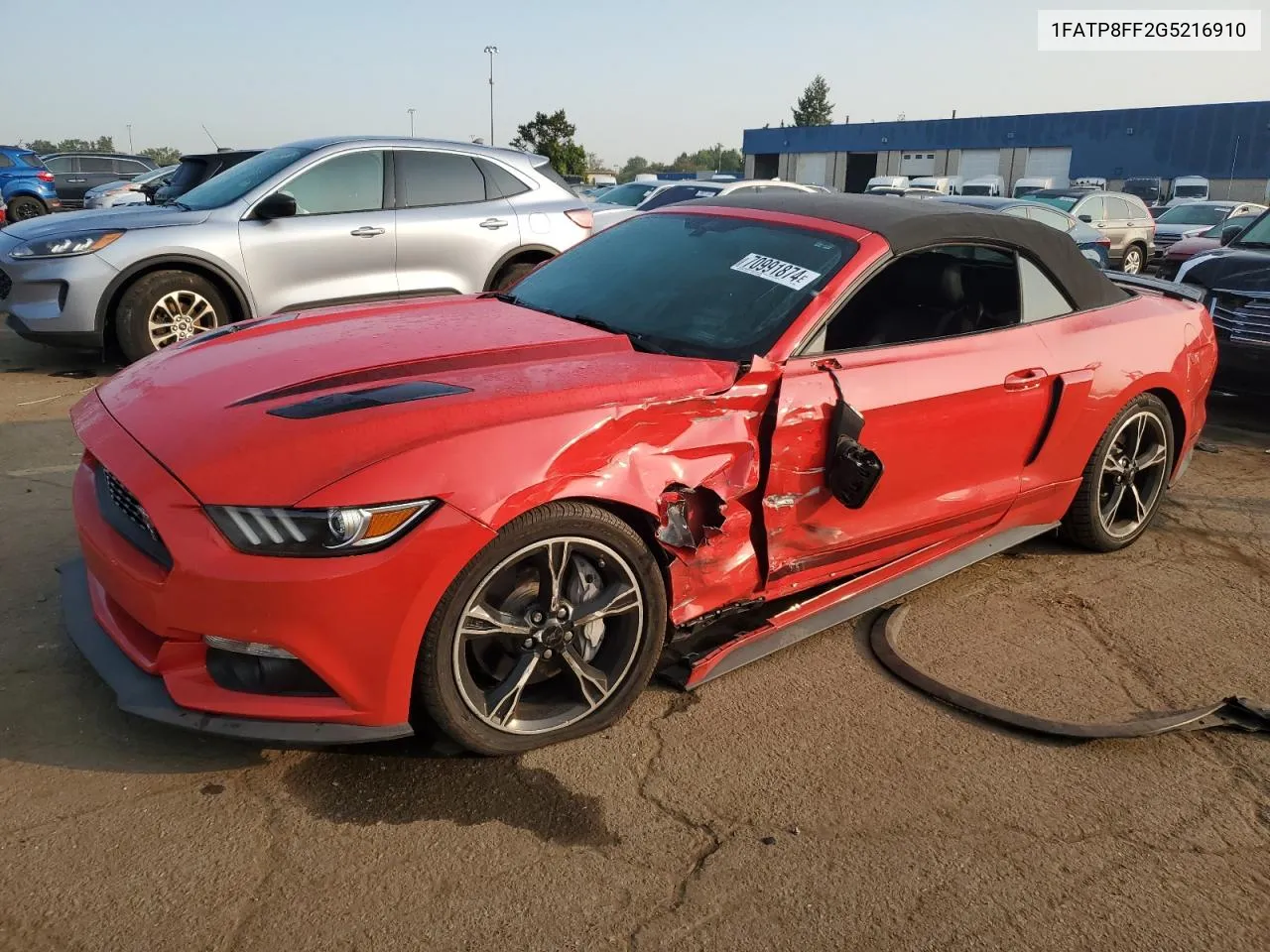 2016 Ford Mustang Gt VIN: 1FATP8FF2G5216910 Lot: 70991874