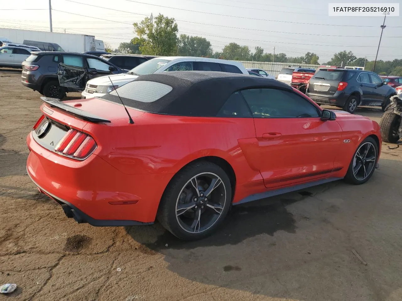 2016 Ford Mustang Gt VIN: 1FATP8FF2G5216910 Lot: 70991874