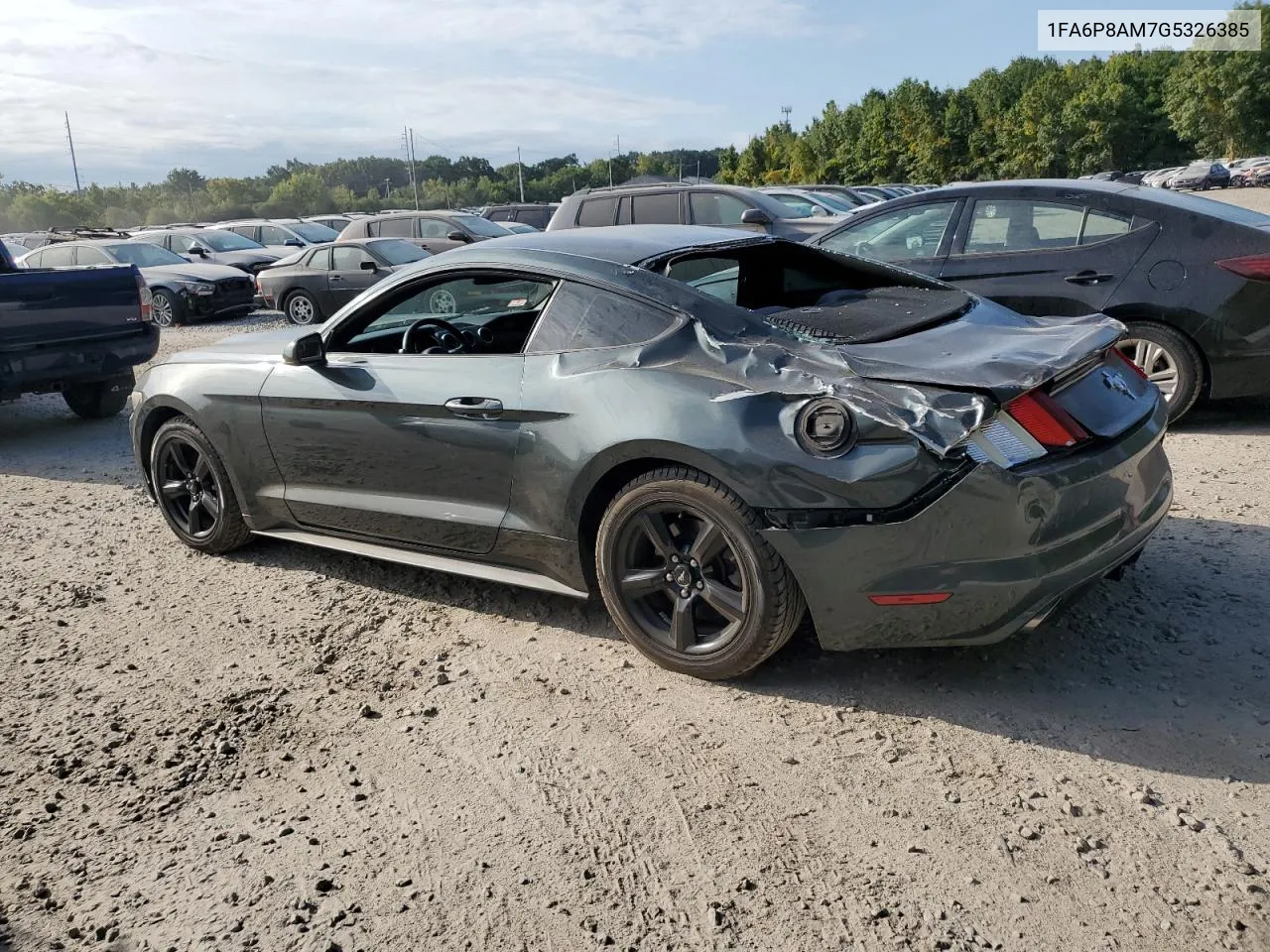 2016 Ford Mustang VIN: 1FA6P8AM7G5326385 Lot: 71412574