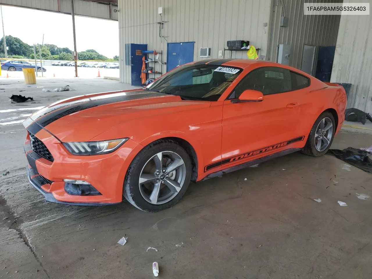 2016 Ford Mustang VIN: 1FA6P8AM5G5326403 Lot: 71809334