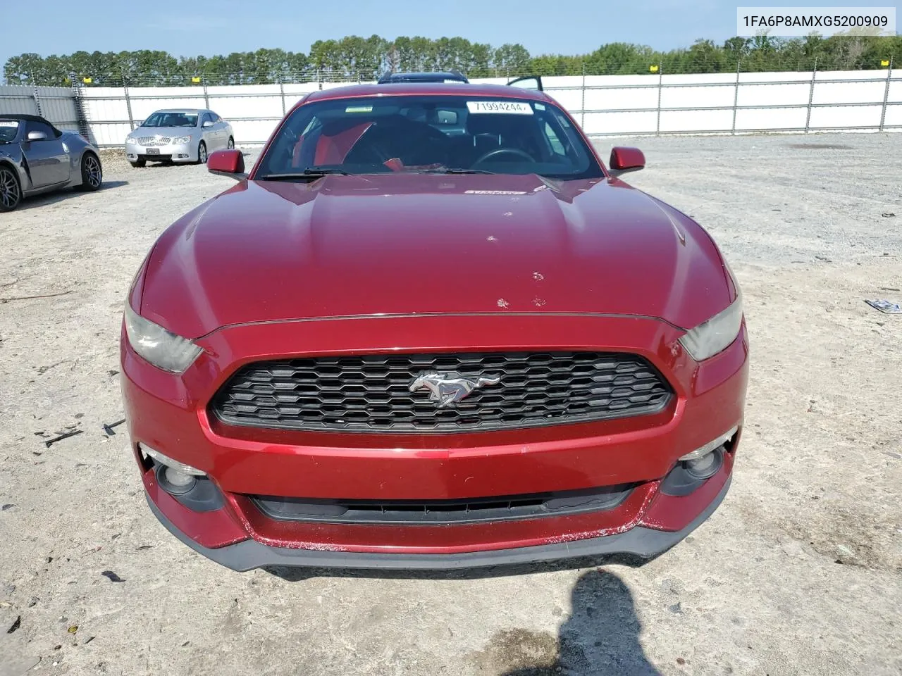 2016 Ford Mustang VIN: 1FA6P8AMXG5200909 Lot: 71994244