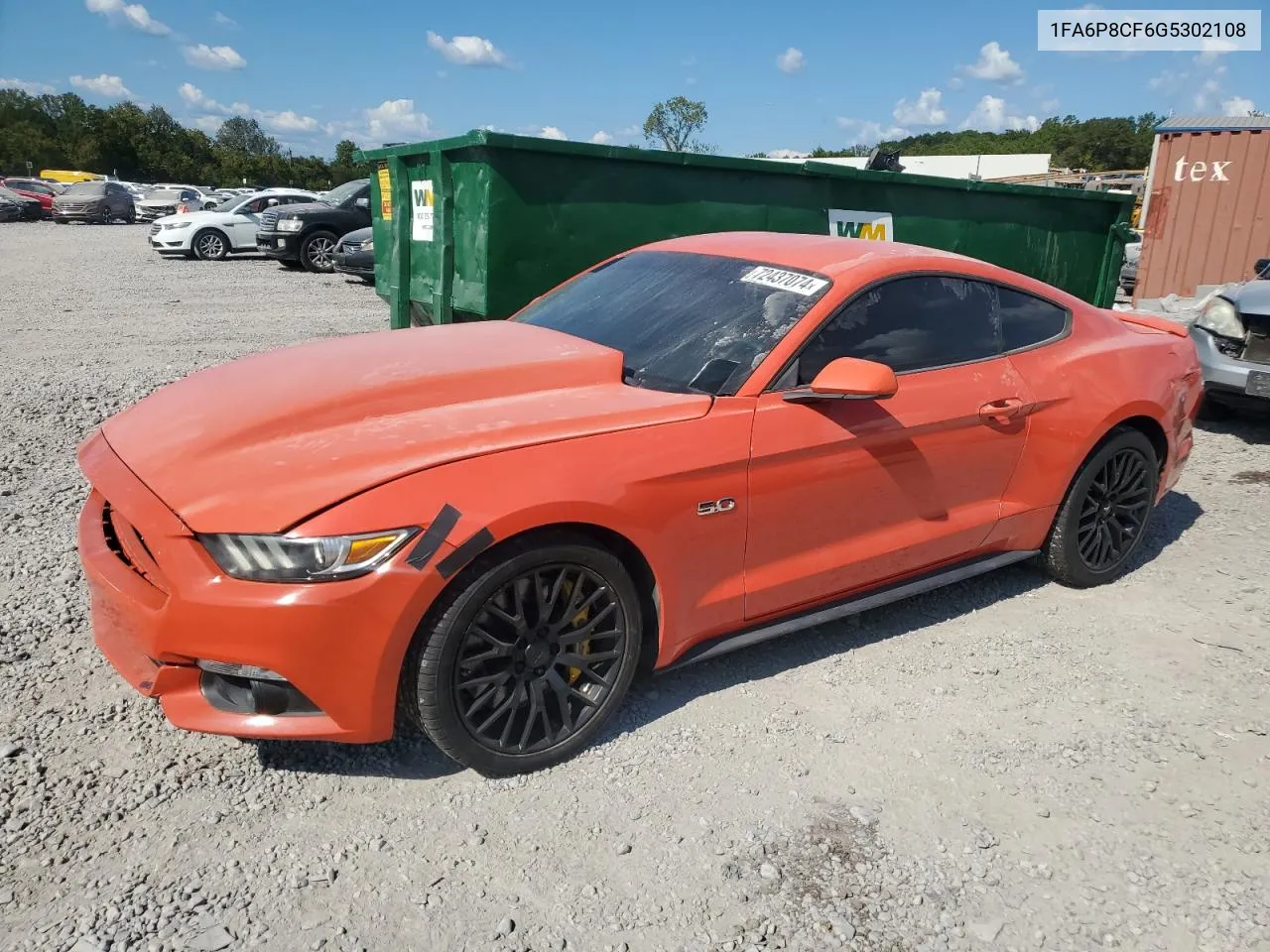 2016 Ford Mustang Gt VIN: 1FA6P8CF6G5302108 Lot: 72437074