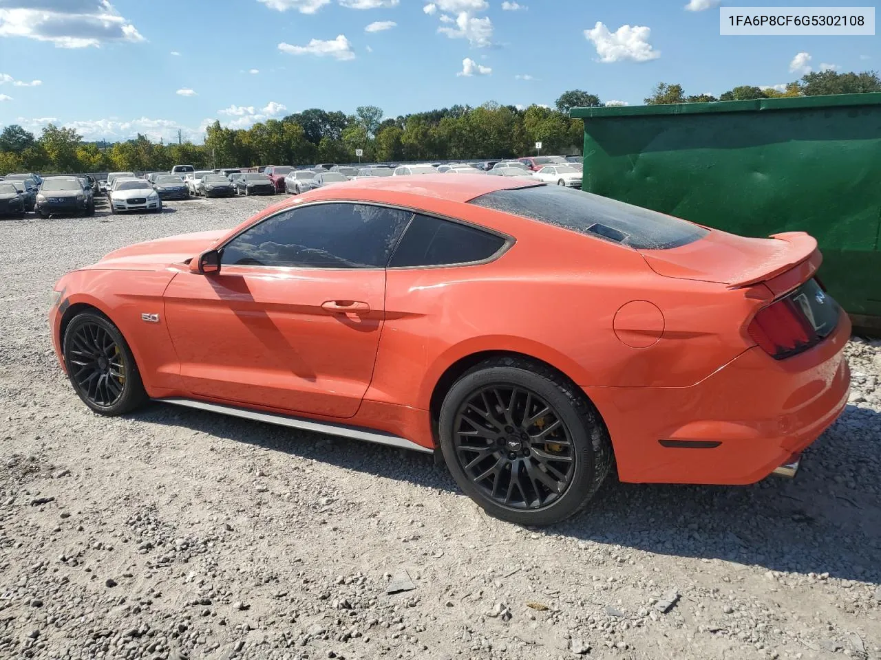 2016 Ford Mustang Gt VIN: 1FA6P8CF6G5302108 Lot: 72437074