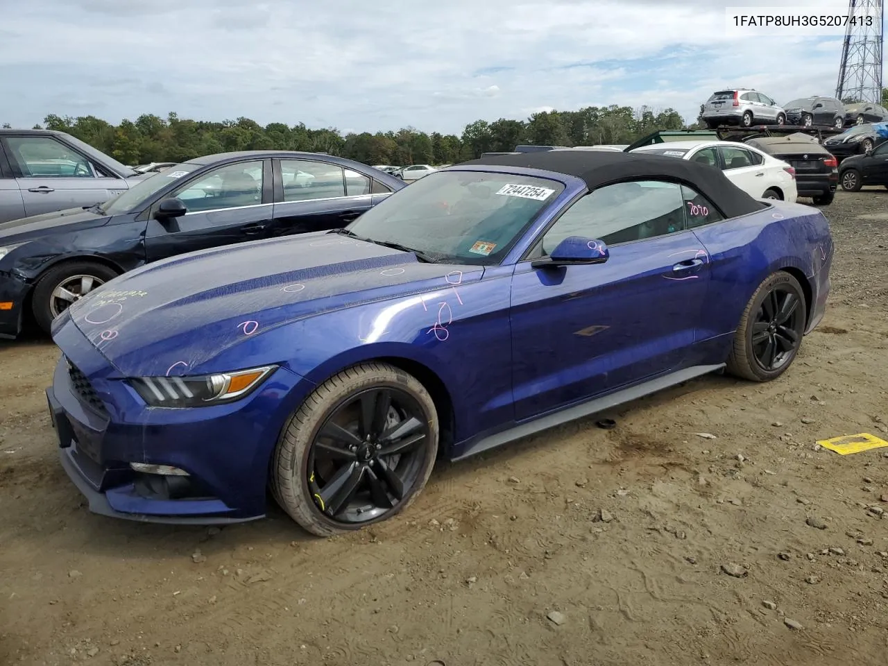 2016 Ford Mustang VIN: 1FATP8UH3G5207413 Lot: 72447254