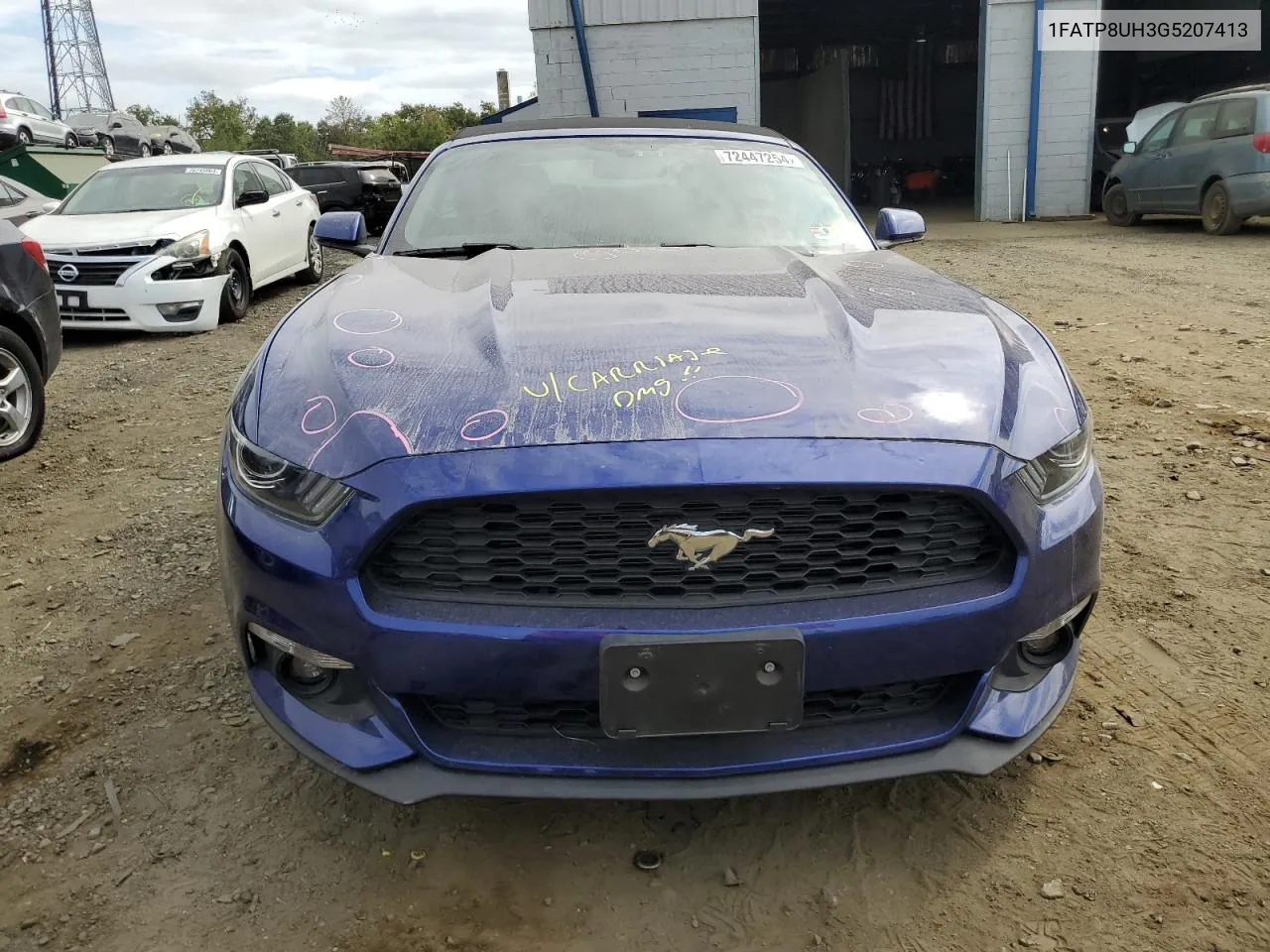 2016 Ford Mustang VIN: 1FATP8UH3G5207413 Lot: 72447254