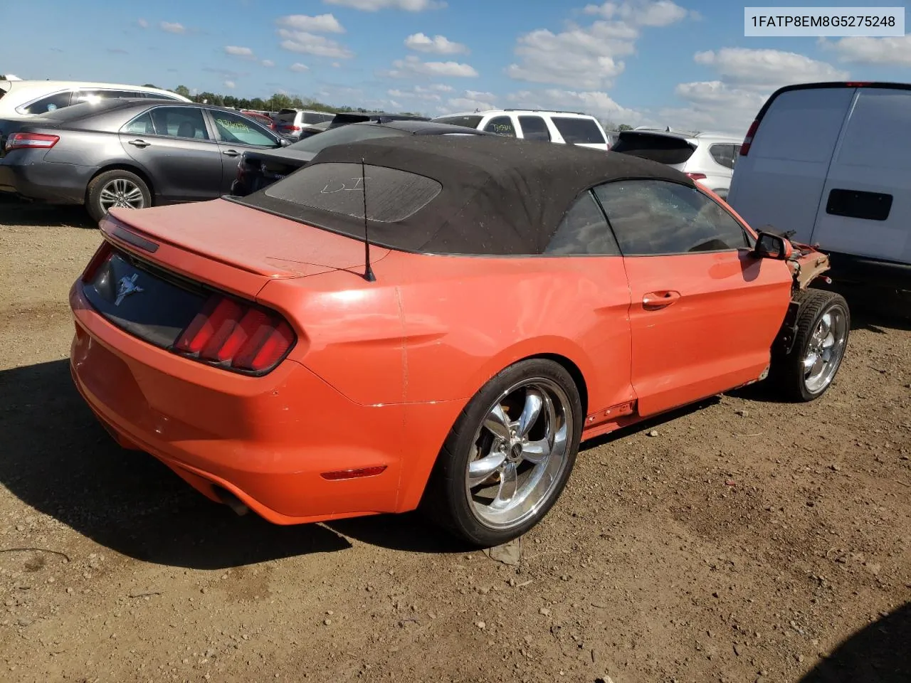 2016 Ford Mustang VIN: 1FATP8EM8G5275248 Lot: 72755354